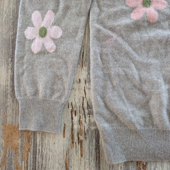 Black Goat Cashmere Daisy Sweater Gray Women's Large - Picture 4 of 8